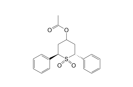 trans-2,6-Diphenyltetrahydro-2H-thiopyran-4-ol, acetate, 1,1-dioxide