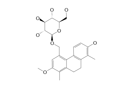 EFFUSIDE-I;12-O-BETA-D-GLUCOPYRANOSYL-1,8-DIMETHYL-2-HYDROXY-5-HYDROXYMETHYL-7-METHOXY-9,10-DIHYDRO-PHENANTHRENE