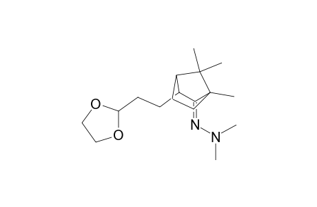 Bicyclo[2.2.1]heptan-2-one, 3-[2-(1,3-dioxolan-2-yl)ethyl]-1,7,7-trimethyl-, dimethylhydrazone