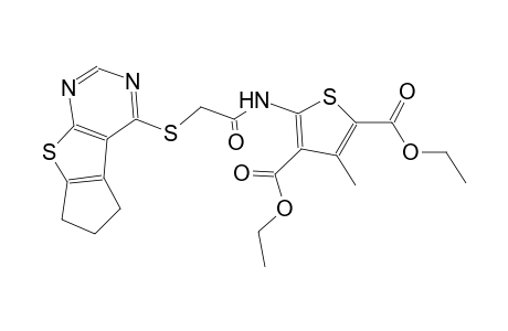 2,4-thiophenedicarboxylic acid, 5-[[[(6,7-dihydro-5H-cyclopenta[4,5]thieno[2,3-d]pyrimidin-4-yl)thio]acetyl]amino]-3-methyl-, diethyl ester