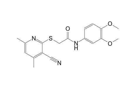 2-[(3-cyano-4,6-dimethyl-2-pyridinyl)sulfanyl]-N-(3,4-dimethoxyphenyl)acetamide