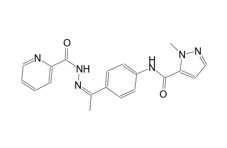 1-methyl-N-{4-[(1Z)-N-(2-pyridinylcarbonyl)ethanehydrazonoyl]phenyl}-1H-pyrazole-5-carboxamide