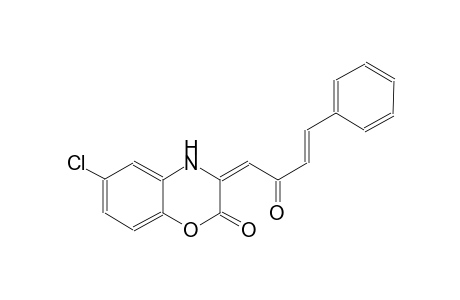 (3E)-6-chloro-3-[(3E)-2-oxo-4-phenyl-3-butenylidene]-3,4-dihydro-2H-1,4-benzoxazin-2-one