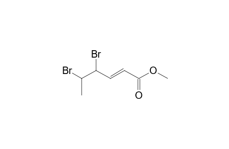 4,5-Dibromohex-2-enoic acid, methyl ester