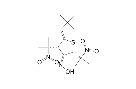 3(2H)-Thiophenone, 5-(2,2-dimethylpropylidene)dihydro-2,4-bis(1-methyl-1-nitroethyl)-, oxime, (2.alpha.,4.alpha.,5Z)-