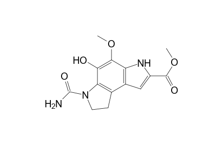 Benzo[1,2-b:4,3-b']dipyrrole-2-carboxylic acid, 6-(aminocarbonyl)-3,6,7,8-tetrahydro-5-hydroxy-4-methoxy-, methyl ester