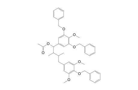 (1RS,2SR,3RS)-4-(4-Benzyloxy-3,5-dimethoxyphenyl)-1-(3,5-dibenzyloxy-4-methoxyphenyl)-2,3-dimethylbutyl Acetate