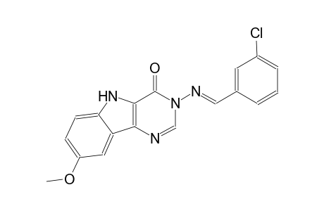 3-{[(E)-(3-chlorophenyl)methylidene]amino}-8-methoxy-3,5-dihydro-4H-pyrimido[5,4-b]indol-4-one