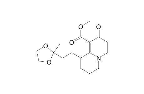 2H-Quinolizine-1-carboxylic acid, 3,4,6,7,8,9-hexahydro-9-[2-(2-methyl-1,3-dioxolan-2-yl)ethyl]-2-oxo-, methyl ester