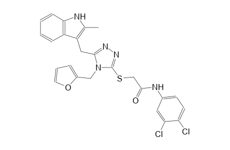 N-(3,4-dichlorophenyl)-2-({4-(2-furylmethyl)-5-[(2-methyl-1H-indol-3-yl)methyl]-4H-1,2,4-triazol-3-yl}sulfanyl)acetamide