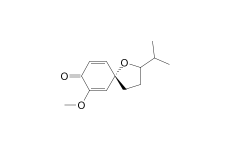 (+/-)-7-METHOXY-2-ISOPROPYL-1-OXASPIRO-[4,5]-DECA-6,9-DIENE-8-ONE;MAJOR-ISOMER