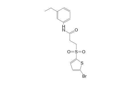 3-[(5-bromo-2-thienyl)sulfonyl]-N-(3-ethylphenyl)propanamide