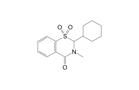 2-cyclohexyl-2,3-dihydro-3-methyl-4H-1,3-benzothiazin-4-one, 1,1-dioxide