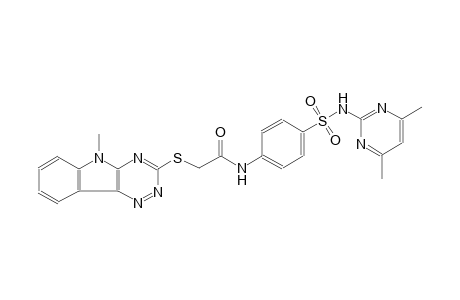 acetamide, N-[4-[[(4,6-dimethyl-2-pyrimidinyl)amino]sulfonyl]phenyl]-2-[(5-methyl-5H-[1,2,4]triazino[5,6-b]indol-3-yl)thio]-