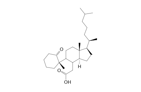 5,6-Secocholestan-6-oic acid, 1-oxo-, (10.alpha.)-