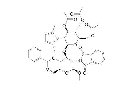 METHYL_3-O-[3,4,6-TRI-O-ACETYL-2-DEOXY-2-(2,5-DIMETHYLPYRROL-1-YL)-BETA-D-GLUCOPYRANOSYL]-4,6-O-BENZYLIDENE-2-DEOXY-2-PHTHALIMIDO-BETA-D-GLUCOPYRA