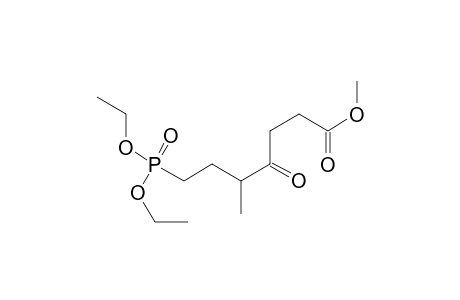 7-Diethoxyphosphoryl-4-keto-5-methyl-enanthic acid methyl ester