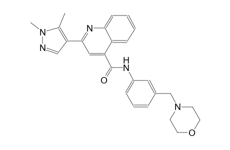 2-(1,5-dimethyl-1H-pyrazol-4-yl)-N-[3-(4-morpholinylmethyl)phenyl]-4-quinolinecarboxamide