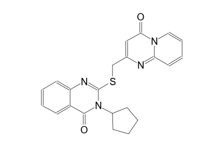 4(3H)-quinazolinone, 3-cyclopentyl-2-[[(4-oxo-4H-pyrido[1,2-a]pyrimidin-2-yl)methyl]thio]-