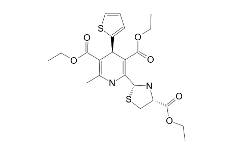 (4R,2'R,4'R)-DIETHYL-2-(4'-ETHOXYCARBONYL-2'-THIAZOLIDINYL)-6-METHYL-4-(THIEN-2''-YL)-1,4-DIHYDROPYRIDINE-3,5-DICARBOXYLATE