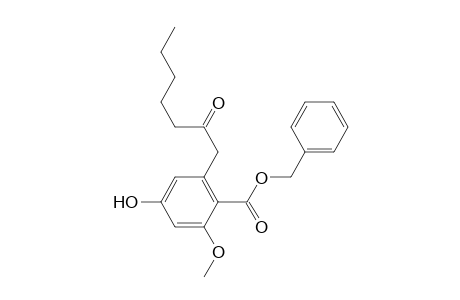 benzyl 4-hydroxy-2-methoxy-6-(2'-oxoheptyl)benzoate