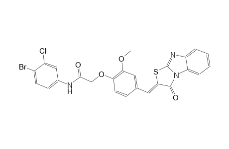 N-(4-bromo-3-chlorophenyl)-2-{2-methoxy-4-[(Z)-(3-oxo[1,3]thiazolo[3,2-a]benzimidazol-2(3H)-ylidene)methyl]phenoxy}acetamide