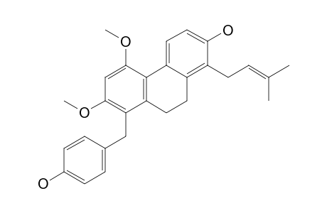 SINENSOL-B;1-(4-HYDROXYBENZYL)-2,4-DIMETHOXY-7-HYDROXY-8-ISOPENTYL-9,10-DIHYDROPHENATHRENE