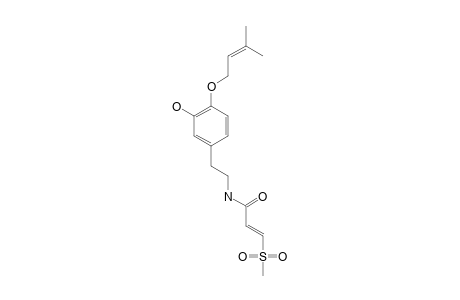 SAKAMBULLIN;(E)-3-(METHYLSULFONYL)-PROPENOIC-ACID-3-HYDROXY-4-(3-METHYL-2-BUTENYLOXY)-PHENETHYL-AMIDE