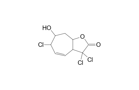 3,3,6-Trichloro-7-hydroxy-3,3a,6,7,8,8a-hexahydro-2H-cyclohepta[b]furan-2-one