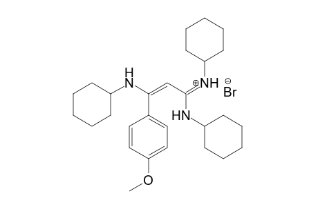 N-[1,3-Bis(cyclohexylamino)-3-(4-methoxyphenyl)prop-2-enylidene]cyclohexanaminium bromide