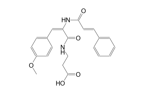 N-((2E)-3-(4-methoxyphenyl)-2-{[(2E)-3-phenyl-2-propenoyl]amino}-2-propenoyl)-beta-alanine