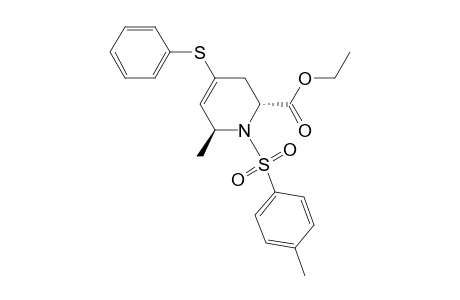 cis-and trans-Ethyl 2-methyl-4-(phenylthio)-1-tosyl-1,2,5,6-tetrahydro-6-pyridinecarboxylate