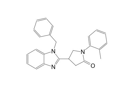 2-Pyrrolidinone, 1-(2-methylphenyl)-4-[1-(phenylmethyl)-1H-1,3-benzimidazol-2-yl]-
