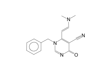1-benzyl-5-cyano-6E-(2-dimethylaminoethenyl)-1,4-dihydropyrimidin-4-one