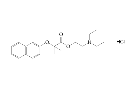 2-methyl-2-[(2-naphthyl)oxy]propionic acid, 2-(diethylamino)ethyl ester, hydrochloride
