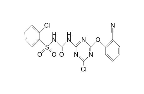 Benzenesulfonamide, 2-chloro-N-[[[4-chloro-6-(2-cyanophenoxy)-1,3,5-triazin-2-yl]amino]carbonyl]-