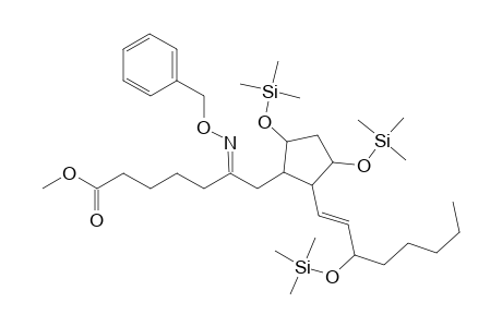 .alpha.-6-benzoxyimino-7-(2-(3-(trimethylsiloxy)-1(E)-octenyl)-3,5-cis-di(trimethylsiloxy)cyclopentyl)heptanoic acid methyl ester