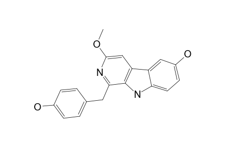 DAIBUCARBOLINE_A;1-(4-HYDROXYBENZYL)-3-METHOXY-9-H-PYRIDO-[3.4-B]-INDOL-6-OL