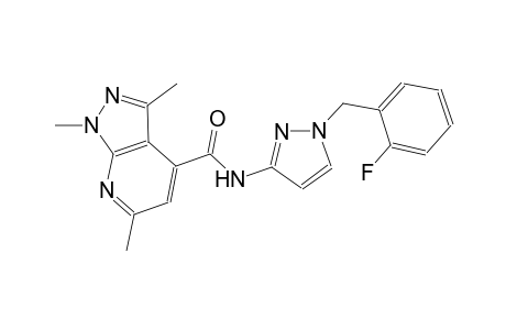 N-[1-(2-fluorobenzyl)-1H-pyrazol-3-yl]-1,3,6-trimethyl-1H-pyrazolo[3,4-b]pyridine-4-carboxamide