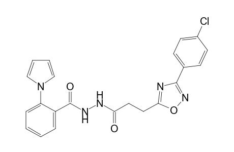 1-{3-[3-(p-chlorophenyl)-1,2,4-oxadiazol-5-yl]propionyl}-2-[o-(pyrrol-1-yl)benzoyl]hydrazine