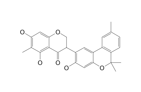 6-METHYLTETRAPTEROL-A;2,3-DIHYDRO-5,7-DIHYDROXY-6-METHYL-3-(3-HYDROXY-6,6,9-TRIMETHYL-6H-DIBENZO-[B,D]-PYRAN-2-YL)-4H-1-BENZOPYRAN-4-ONE