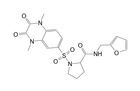 2-pyrrolidinecarboxamide, N-(2-furanylmethyl)-1-[(1,2,3,4-tetrahydro-1,4-dimethyl-2,3-dioxo-6-quinoxalinyl)sulfonyl]-
