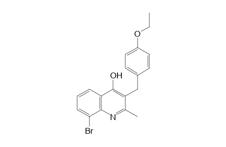 8-Bromanyl-3-[(4-ethoxyphenyl)methyl]-2-methyl-1H-quinolin-4-one