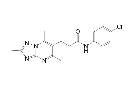 [1,2,4]triazolo[1,5-a]pyrimidine-6-propanamide, N-(4-chlorophenyl)-2,5,7-trimethyl-