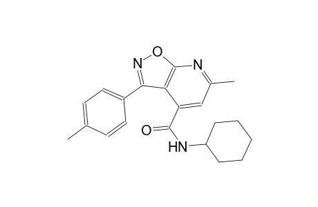 isoxazolo[5,4-b]pyridine-4-carboxamide, N-cyclohexyl-6-methyl-3-(4-methylphenyl)-