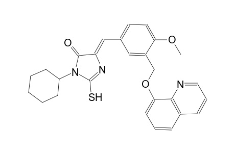 4H-imidazol-4-one, 3-cyclohexyl-3,5-dihydro-2-mercapto-5-[[4-methoxy-3-[(8-quinolinyloxy)methyl]phenyl]methylene]-, (5Z)-