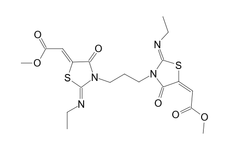 (2Z,2'E)-dimethyl-2,2'-[(2Z,2'Z)-3,3'-(propane-1,3-diyl)bis-(2-ethylimino)-4-oxo-thiazolidin-3-yl-5-ylidene)] diacetate