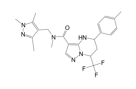 N-methyl-5-(4-methylphenyl)-7-(trifluoromethyl)-N-[(1,3,5-trimethyl-1H-pyrazol-4-yl)methyl]-4,5,6,7-tetrahydropyrazolo[1,5-a]pyrimidine-3-carboxamide