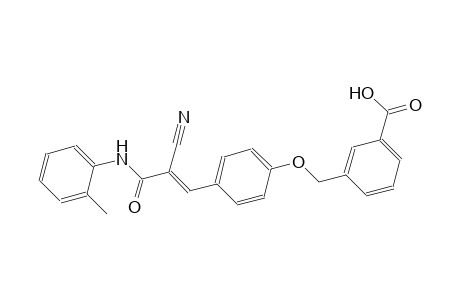 3-({4-[(1E)-2-cyano-3-oxo-3-(2-toluidino)-1-propenyl]phenoxy}methyl)benzoic acid