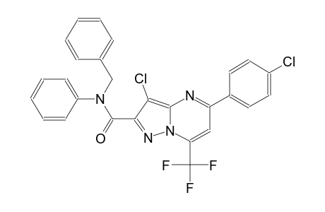 pyrazolo[1,5-a]pyrimidine-2-carboxamide, 3-chloro-5-(4-chlorophenyl)-N-phenyl-N-(phenylmethyl)-7-(trifluoromethyl)-